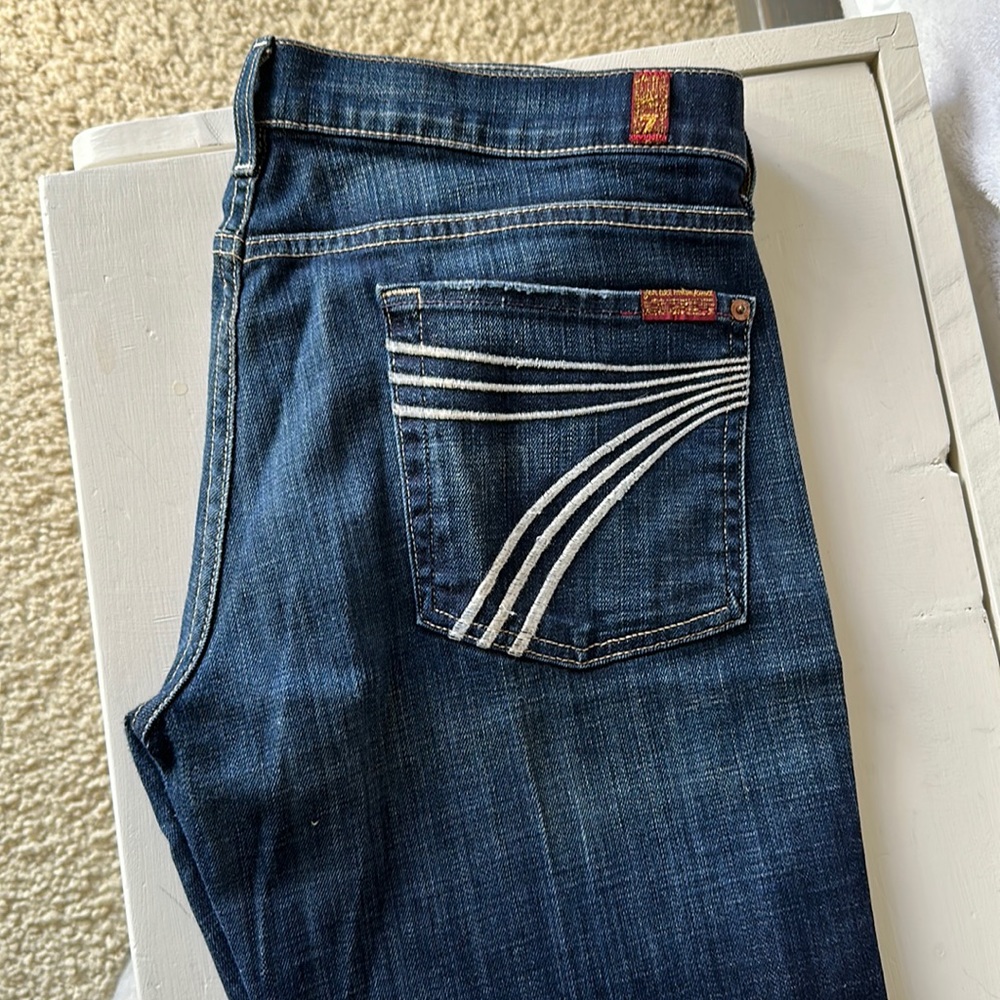 Seven 7 For All Mankind dojo, flare jeans. EUC.